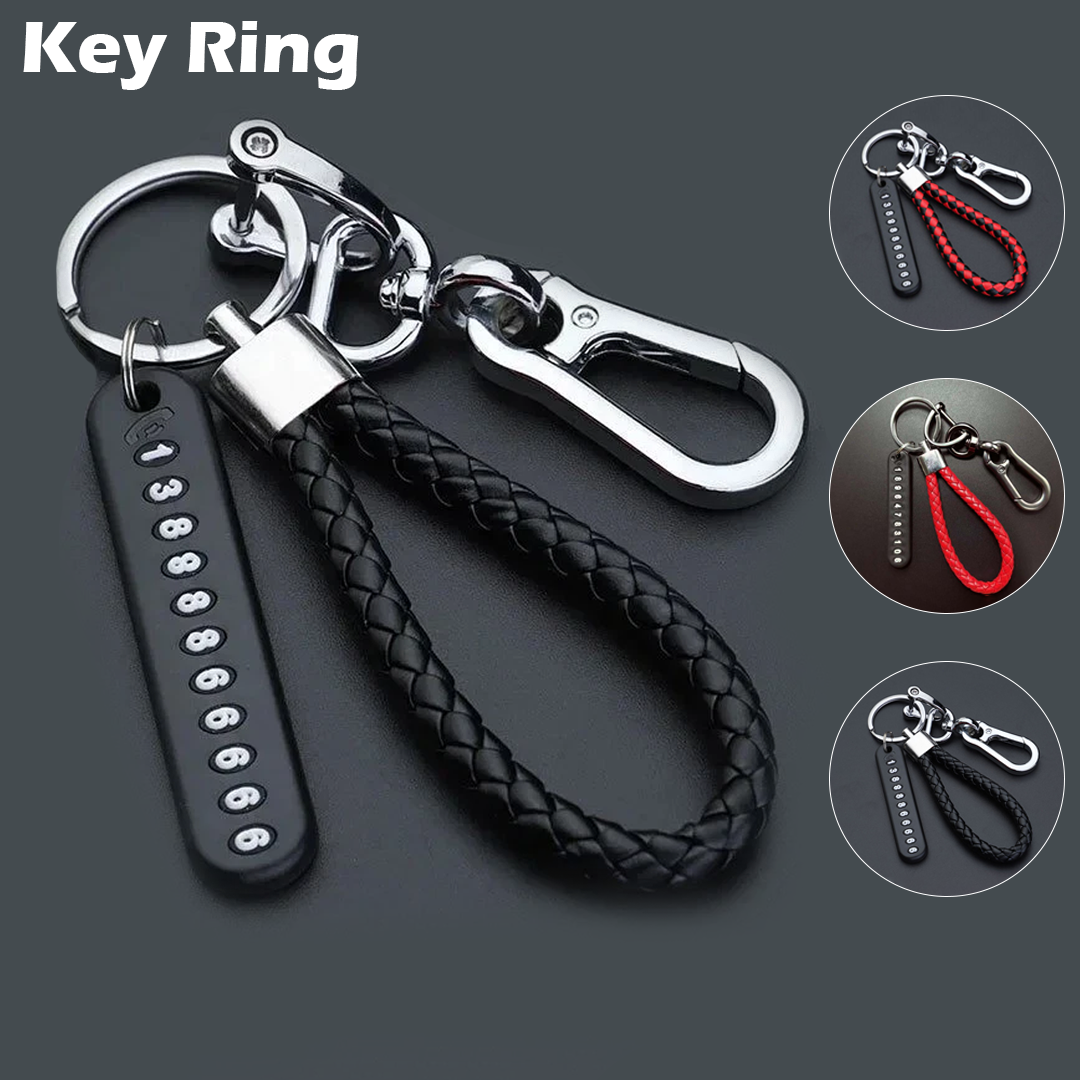 Anti-Lost Keychain with Phone Number Plate - Bicycle, Car, Motorcycle Key Ring Accessory